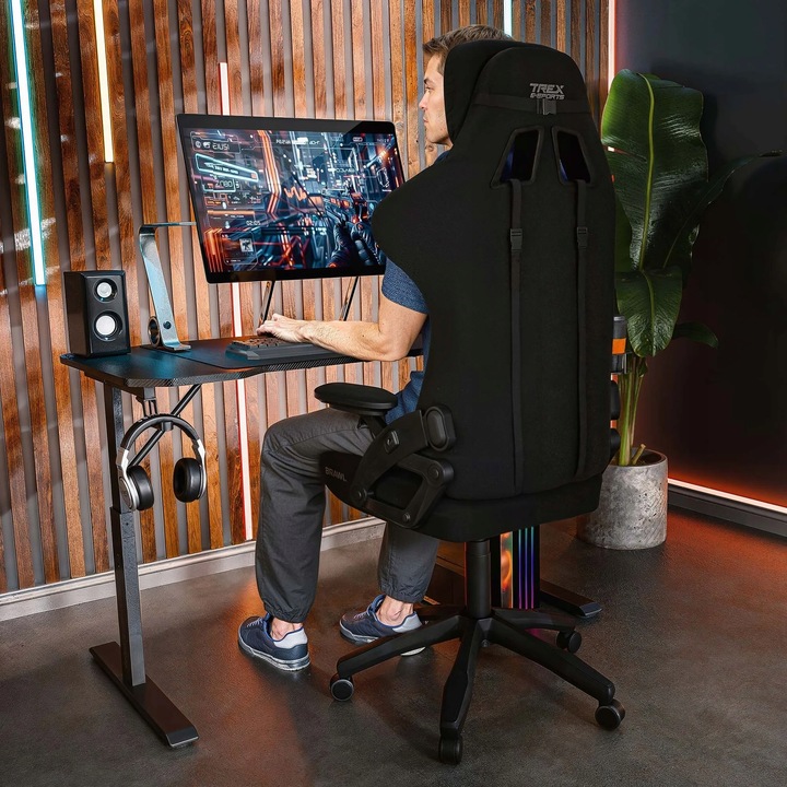 Biurko Gamingowe Regulowane 120x60cm Wysokość 56-79cm VECTOR TREX