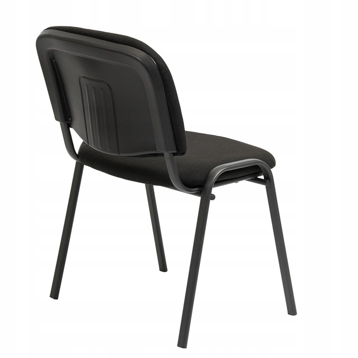 KRZESŁO KONFERENCYJNE BIUROWE ISO BLACK GRUBY PROFIL TAPICEROWANE Z