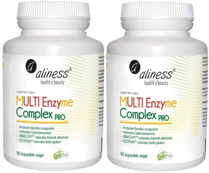 ALINESS MULTI Enzyme Complex PRO enzymy trawienne bromelaina 2x90 kapsułek