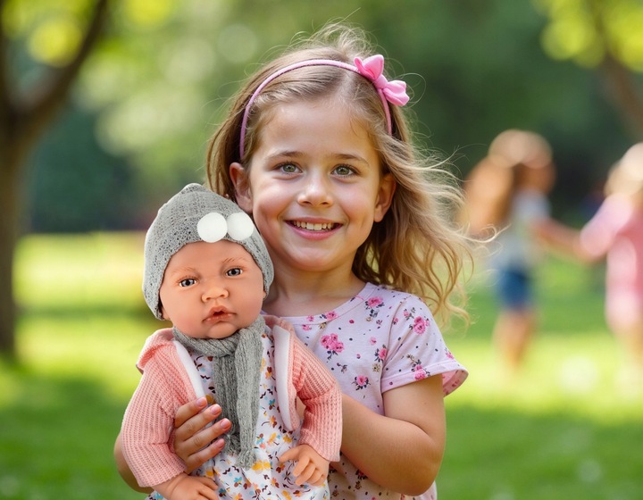 LALKA BOBAS DUŻA INTERAKTYWNA REALISTYCZNA SMOCZEK KINDERPLAY MÓWI 41CM