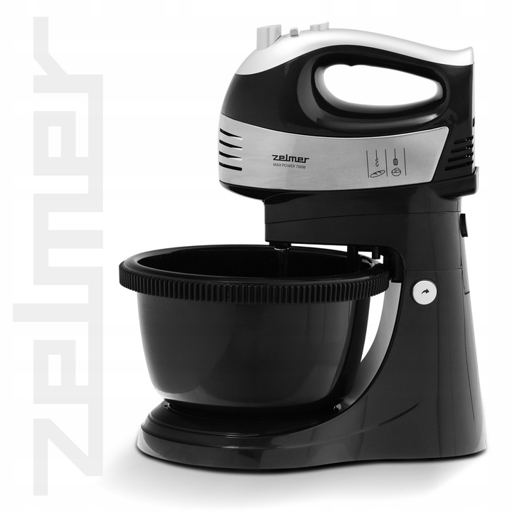 MIKSER RĘCZNY ZELMER LEKKI ROBOT KUCHENNY Z MISĄ 2,5L 4 KOŃCÓWKI TURBO