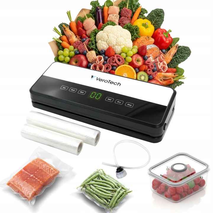 Zgrzewarka próżniowa pakowarka do żywności odsysanie zewnętrzne dwie