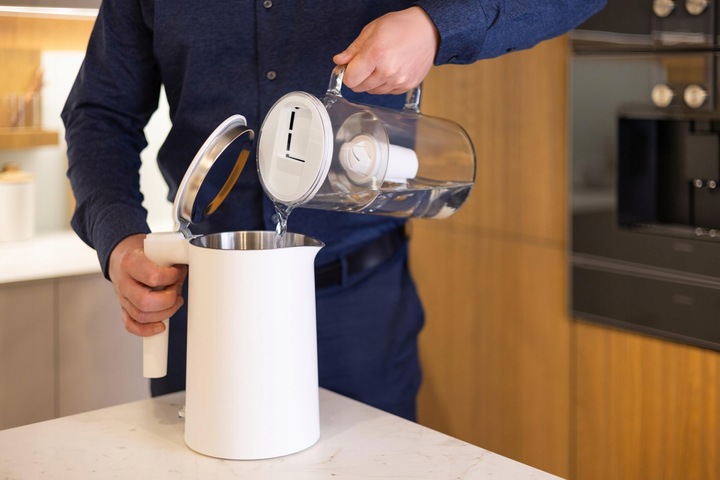 Dzbanek filtrujący szklany Wessper D2 BOROSILICATE 3l biały + filtr do