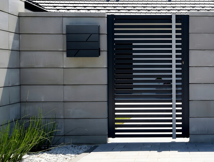 SKRZYNKA POCZTOWA NA LISTY POCZTĘ ANTRACYT NOWOCZESNA +WZÓR NAPIS Z ADRESEM