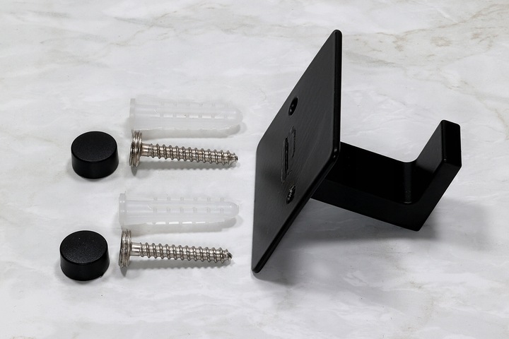 4x HACZYK WIESZAK NA RĘCZNIKI ŁAZIENKOWY ŚCIENNY CZARNY PROSTY LOFT SOLIDNY