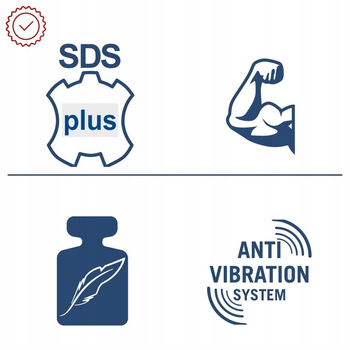 Lekki Młot Udarowy Wyburzeniowy SDS PLUS 2 Dłuta 5J 1,3kW SCHEPPACH