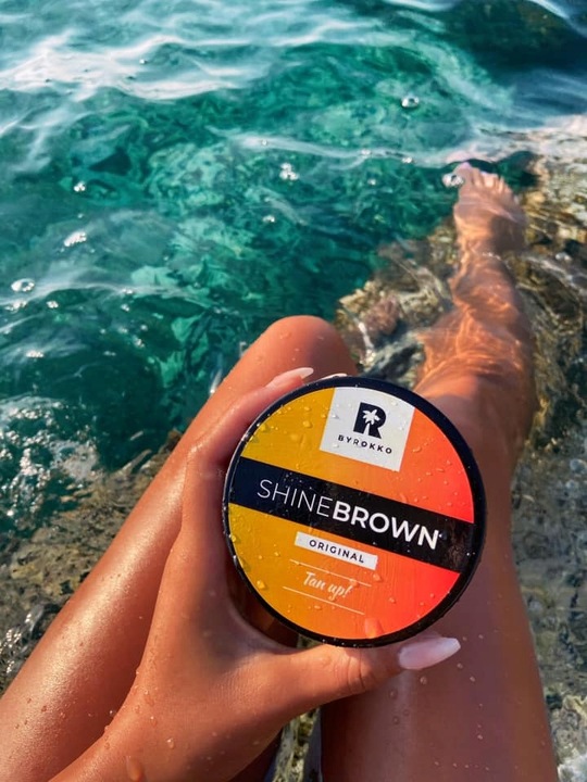 Byrokko Shine Brown Krem masło przyspieszacz opalania 200ml DŁUGA DATA