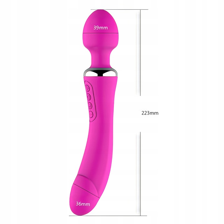 LUKSUSOWY WIBRATOR DAMSKI 2w1 PODGRZEWANY DO 45stC - USB DAWCA ORGAZMÓW