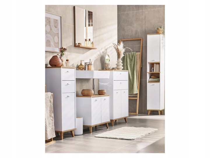 Szafka komoda biała nowoczesna HOMIT stylowa biała 96cm