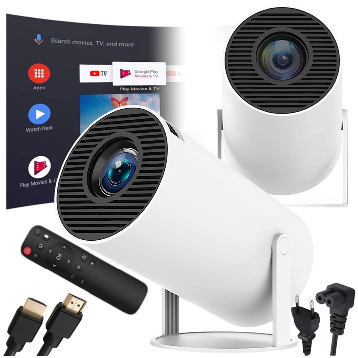 Projektor Rzutnik Przenośny Android Smart TV LED 4K Głośnik WIFI 130