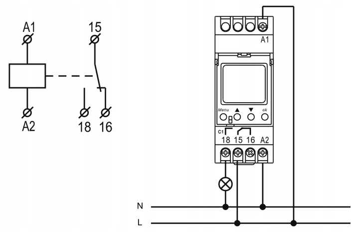 ZEGAR CZASOWY ASTRONOMICZNY PROGRAMATOR NA SZYNĘ