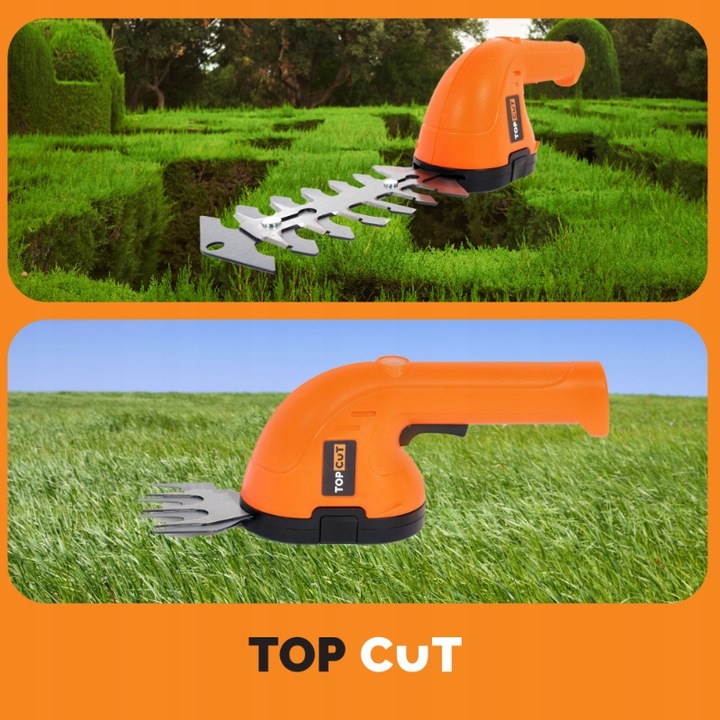 NOŻYCE DO ŻYWOPŁOTÓW KRZEWÓW TRAWNIKÓW AKUMULATOROWE 2W1 1,5AH 3,6V