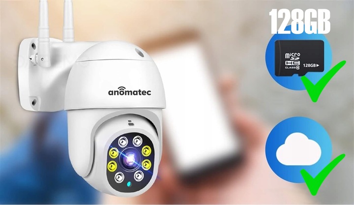 BEZPRZEWODOWA KAMERA OBROTOWA WIFI ZEWNĘTRZNA 4MPX DARMOWA APLIKACJA TUYA