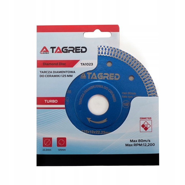 TARCZA DIAMENTOWA DO CIĘCIA GRESU PŁYTEK 125MM PRO