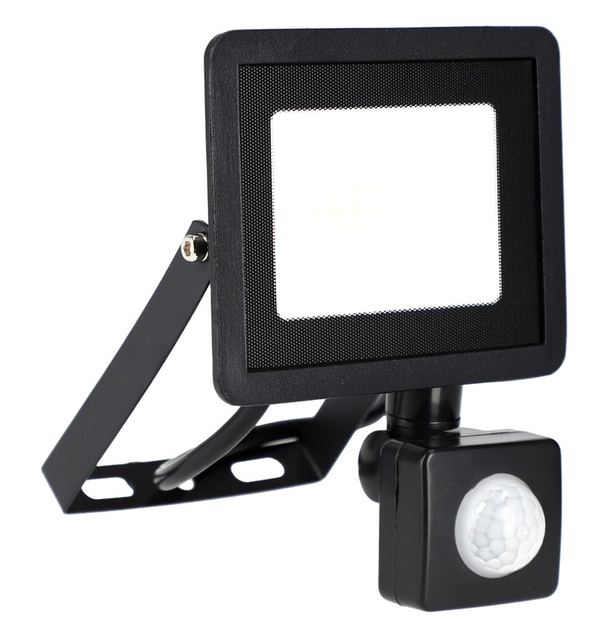 Naświetlacz LED SLIM 10W halogen z CZUJNIK RUCHU i zmierzchu reflektor