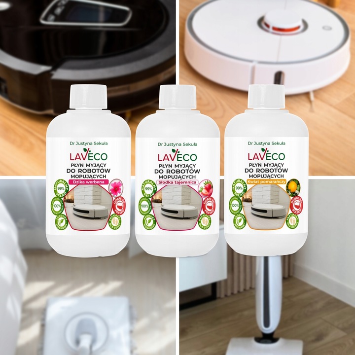 3 x 0,5 Płyn do robotów mopujących, odkurzaczy myjących - 3 zapachy