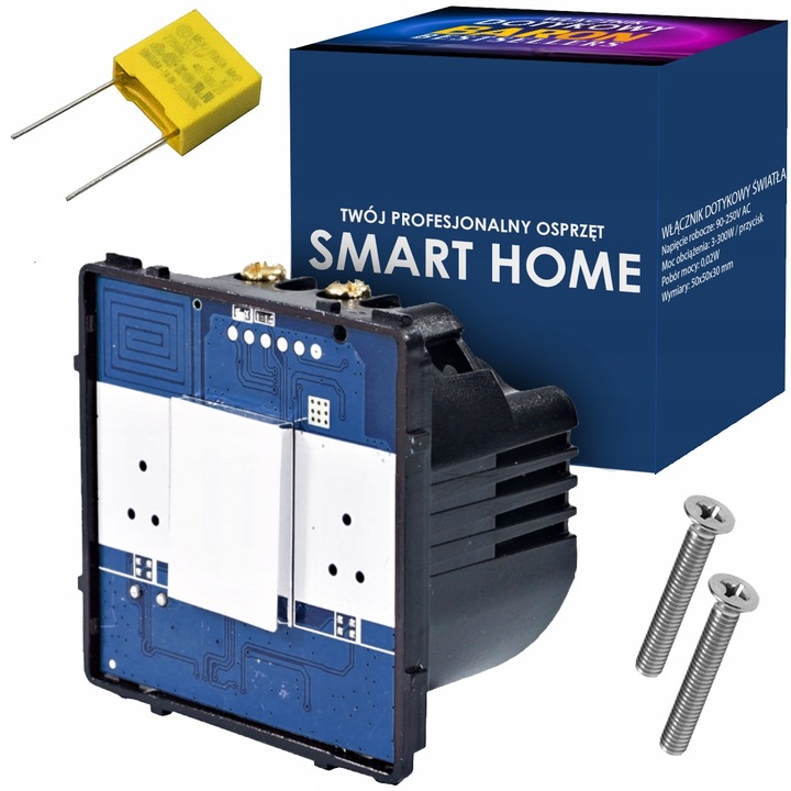 Wkład Moduł Włącznik Przełącznik Dotykowy Światła Pojedynczy LED fi60 PANEL