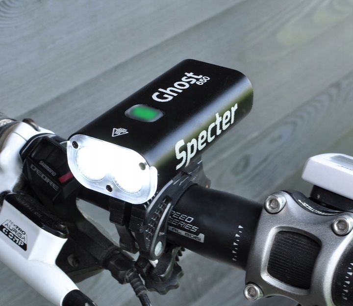 Oświetlenie rowerowe zestaw lampek rowerowych Specter Ghost 650 + tył USB C