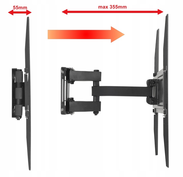Uniwersalny Uchwyt do Telewizora 25-70 cali Wieszak TV Obrotowy