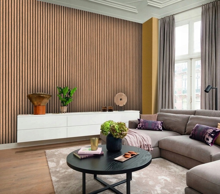 Tapeta ścienna Lamele imitacja lameli nowoczesna efekt drewno efekt 3D