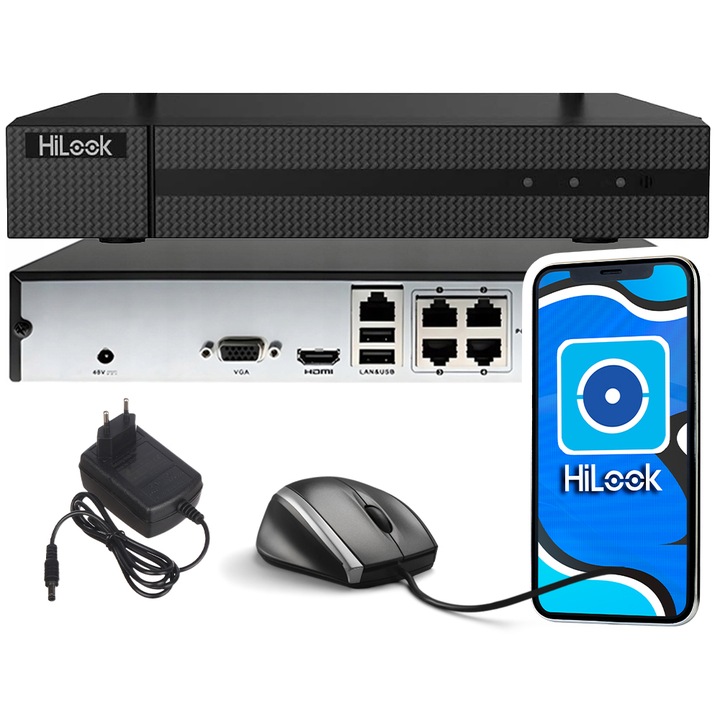 Zestaw monitoring IP PoE HiLook by HIKVISION 2x Kamera zewnętrzna 4MPx IP67