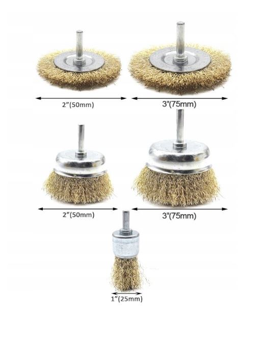 SZCZOTKA DRUCIANA DO WIERTARKI WKRĘTARKI NA WIERTARKĘ ZESTAW SZCZOTEK