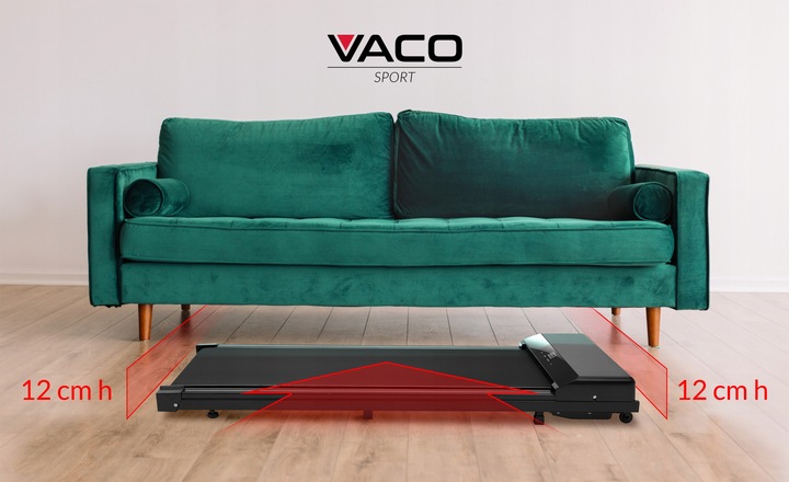 Bieżnia (Walking pad) VACO z wyświetlaczem LED i zdalnym sterowaniem.