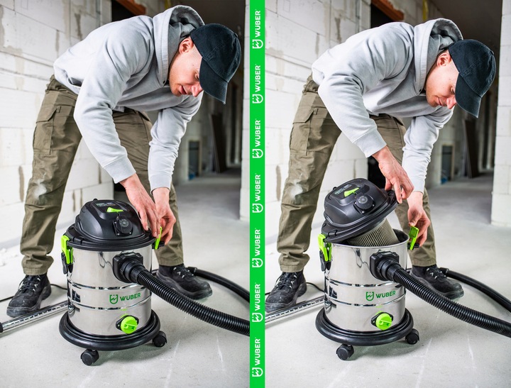 ODKURZACZ PRZEMYSŁOWY WARSZTATOWY MOKRO SUCHO HEPA POPIÓŁ GIPS MOCNY