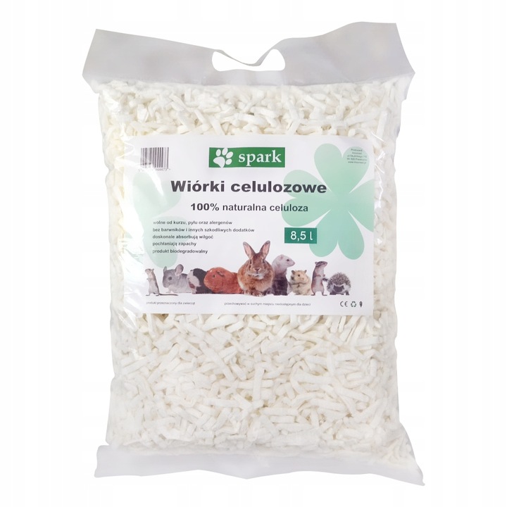 WIÓRKI CELULOZOWE BIO DLA GRYZONI KRÓLIKÓW 8,5L
