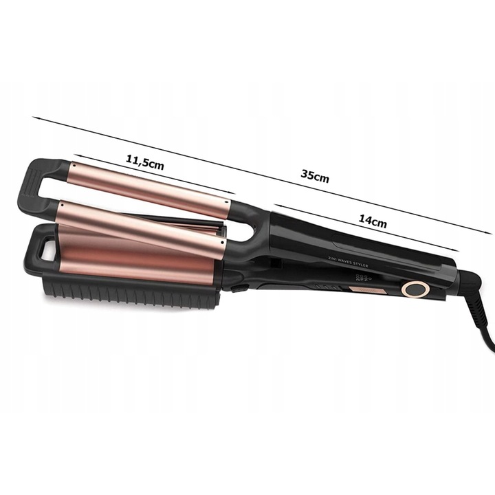 LOKÓWKA FALOWNICA DO WŁOSÓW CERAMICZNA PROFESJONALNA DO DŁUGICH WŁOSÓW LOKI