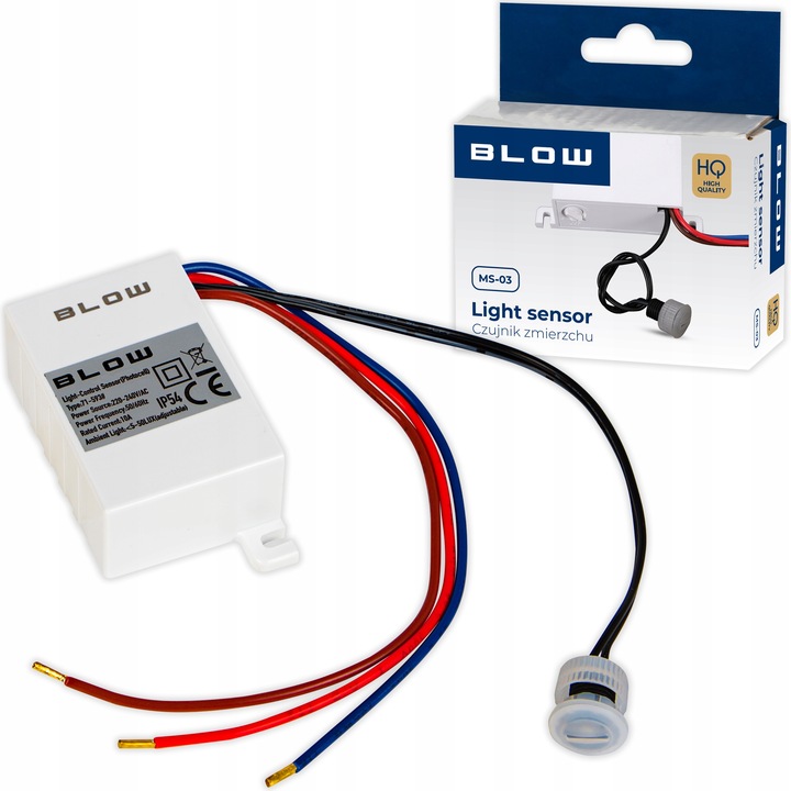 CZUJNIK ZMIERZCHU AUTOMATYCZNY DO LAMP LED PIR Z KABLEM 10A 240V