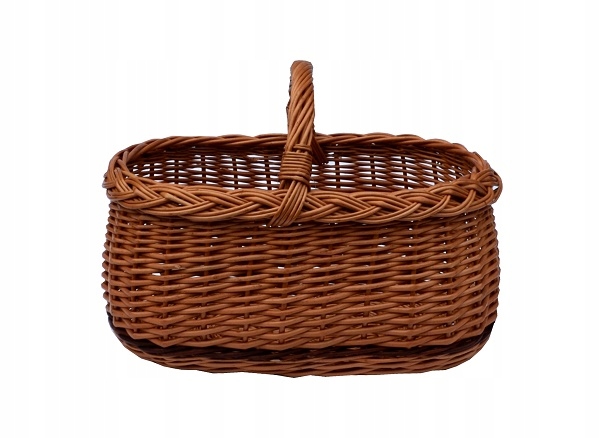 KOSZ KOSZYK WIKLINOWY NA GRZYBY 45CM DO LASU Z UCHWYTEM GRZYBOBRANIE