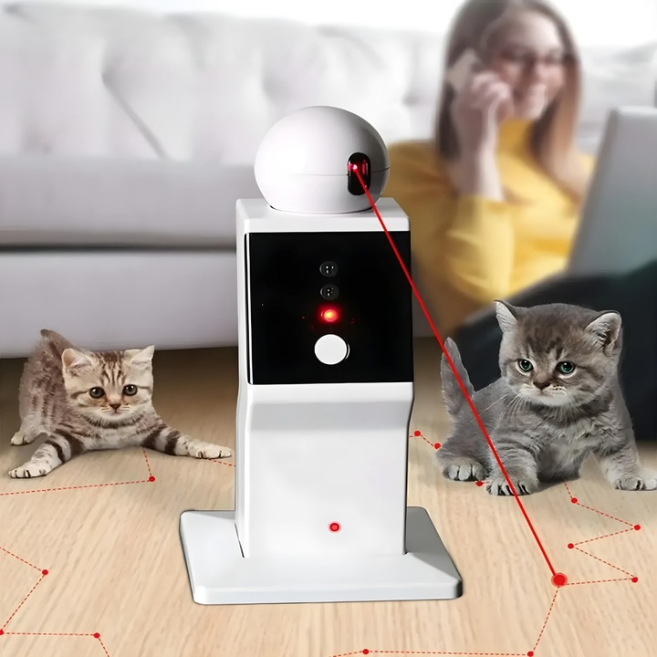 LASER INTERAKTYWNA ZABAWKA AUTOMATYCZNY WSKAŹNIK KOTA RUCHOMA SMART 3 TRYBY