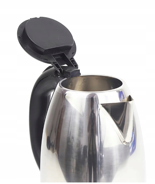 CZAJNIK ELEKTRYCZNY BEZPRZEWODOWY 1500W 2L DUŻY SREBRNY STAL