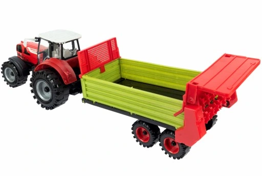 Duży Traktor z Przyczepą Ciągnik NAPĘD Ruchome elementy