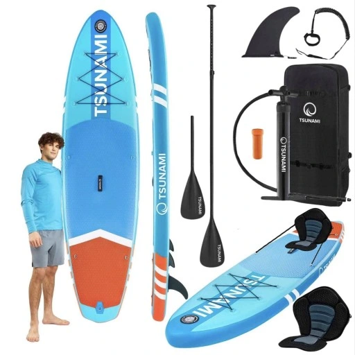 DESKA SUP TSUNAMI POMPOWANA PADDLE BOARD WIOSŁO KAJAK DO PŁYWANIA 320CM