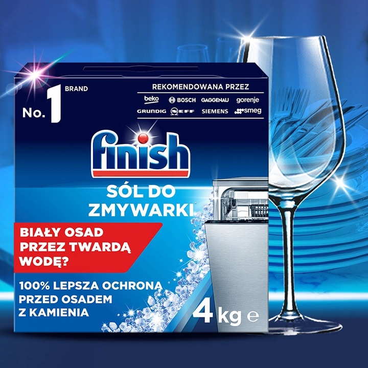 Finish Sól Ochronna do Zmywarki 4 kg x2