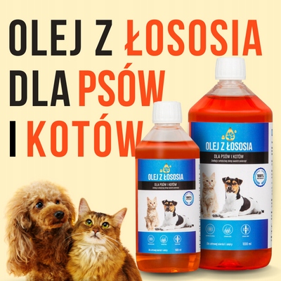 LAB V Olej z łososia dla psów i kotów 1000ml