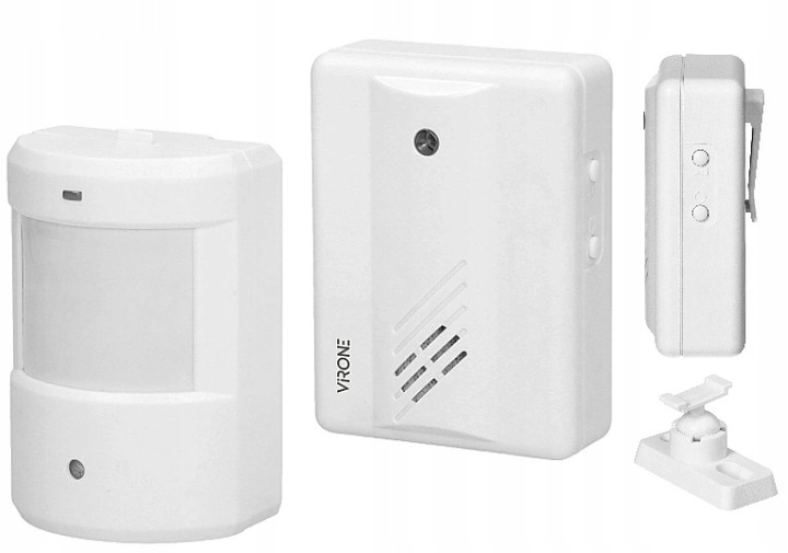 Alarm Bezprzewodowy Sygnalizator Wejścia Czujnik Ruchu 100m na Baterię