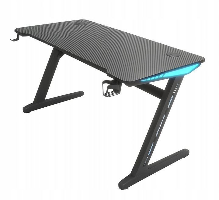 Biurko Gamingowe Komputerowe Stół dla Gracza Nowoczesne LED 120 cm