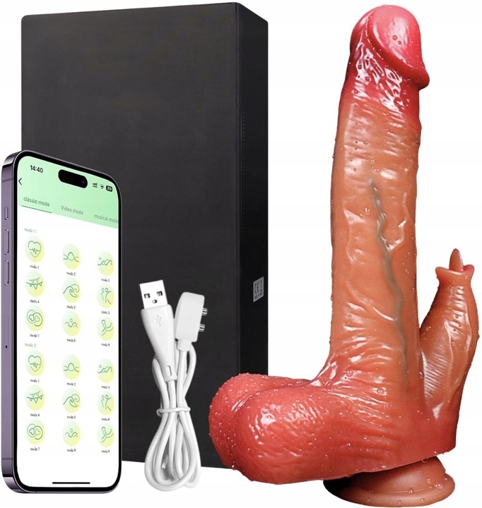 DILDO RUCH POSUWISTY I OBROTOWYM PENIS WIBRATOR GRZANIE 39stC APLIKACJA