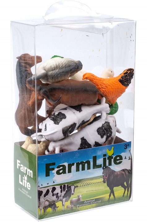 Zwierzęta domowe Gospodarskie Duży Zestaw Farma Figurki Pudełko