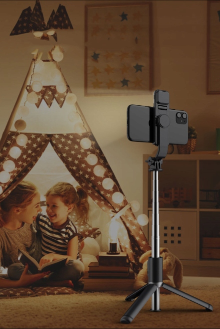 STATYW DO TELEFONU SELFIE STICK TRIPOD UCHWYT 3W1 Kijek + PILOT Bluetooth