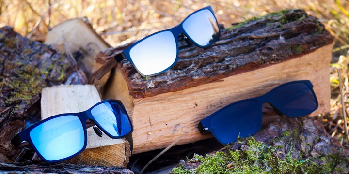 OKULARY PRZECIWSŁONECZNE męskie POLARYZACYJNE drewniane NERDY UV400 +