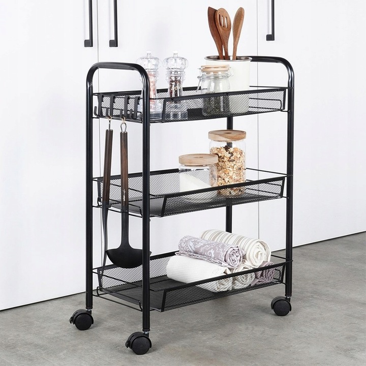 Wózek NA KÓŁKACH mobilny regał kuchenny łazienkowy 3 poziomowy szafka