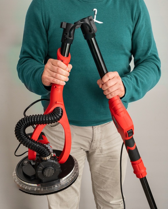 SZLIFIERKA DO GIPSU ŻYRAFA GŁADZI TYNKÓW LED Z ODSYSEM PAPIER WALIZKA WOREK