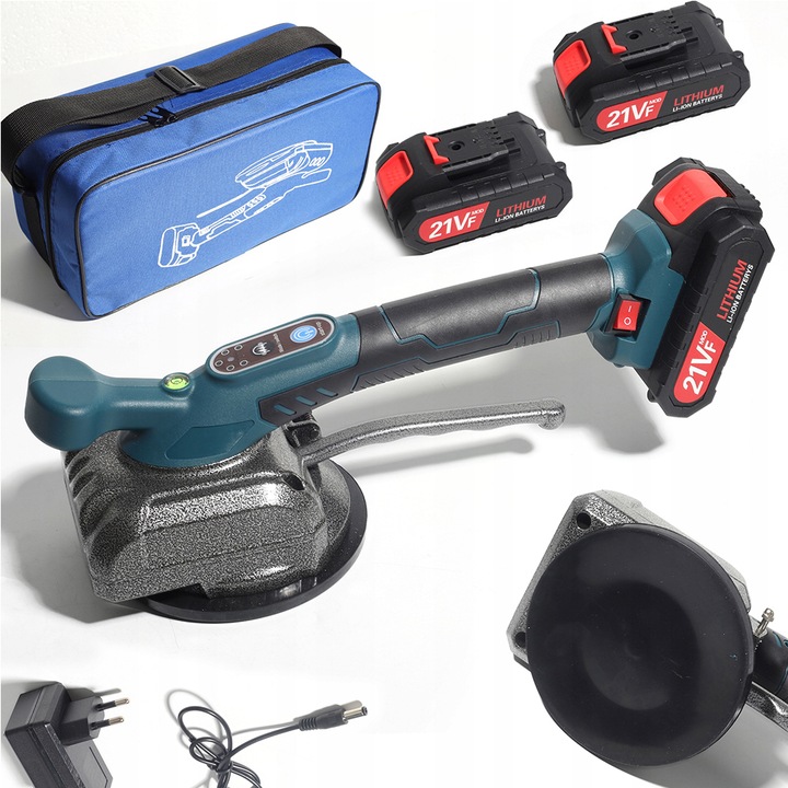 PRZYSSAWKA WIBRUJĄCA DO PŁYTEK WIBRATOR DO POZIOMOWANIA 2xAKU MOCNA 21V PRO