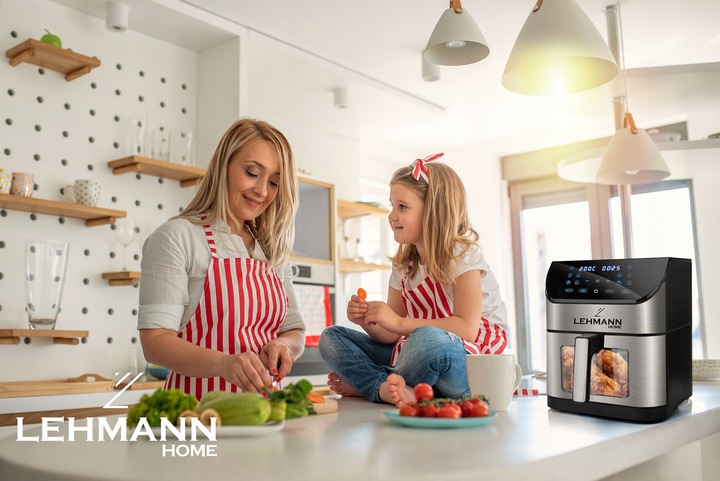 FRYTKOWNICA BEZTŁUSZCZOWA FRYTOWNICA AIRFRYER DUŻA MISA MIX PROGRAMÓW OKNO