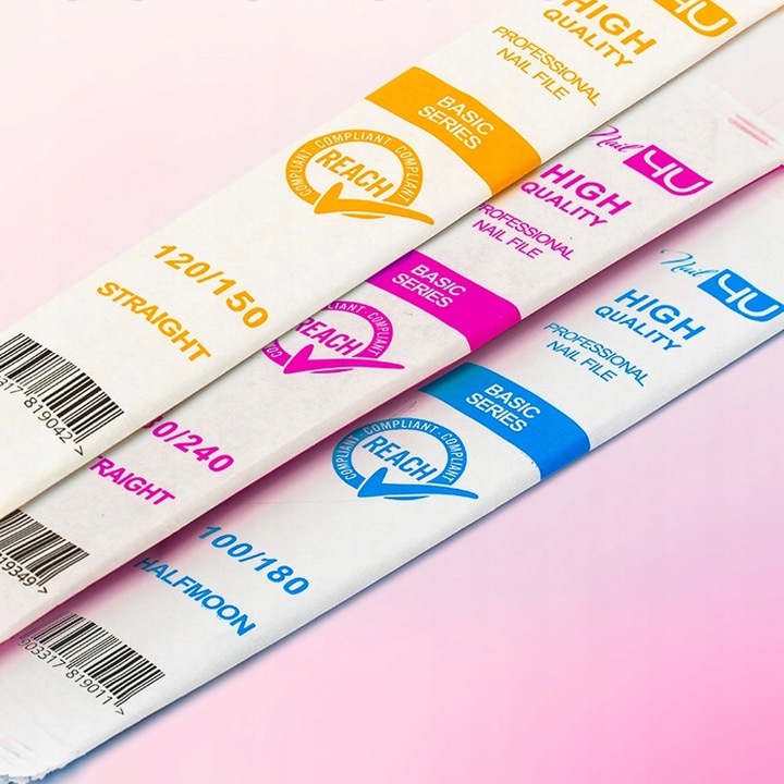 Pilnik do paznokci NAIL4U Łódka Gradacja 180/240 Zestaw 25 sztuk