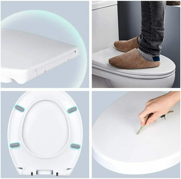 DESKA WC SEDESOWA WOLNOOPADAJĄCA WYPINANA KLOZETOWA UNIWERSALNA RDW-01